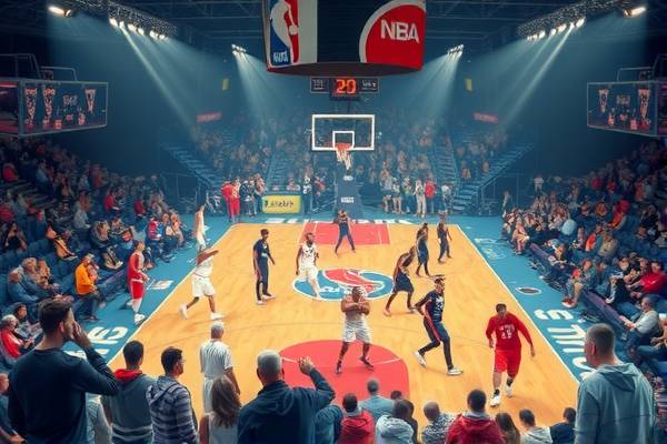 NBA篮网与魔术师对决的录像回顾